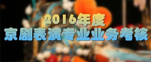 美女操逼视频的声音国家京剧院2016年度京剧表演专业业务考...